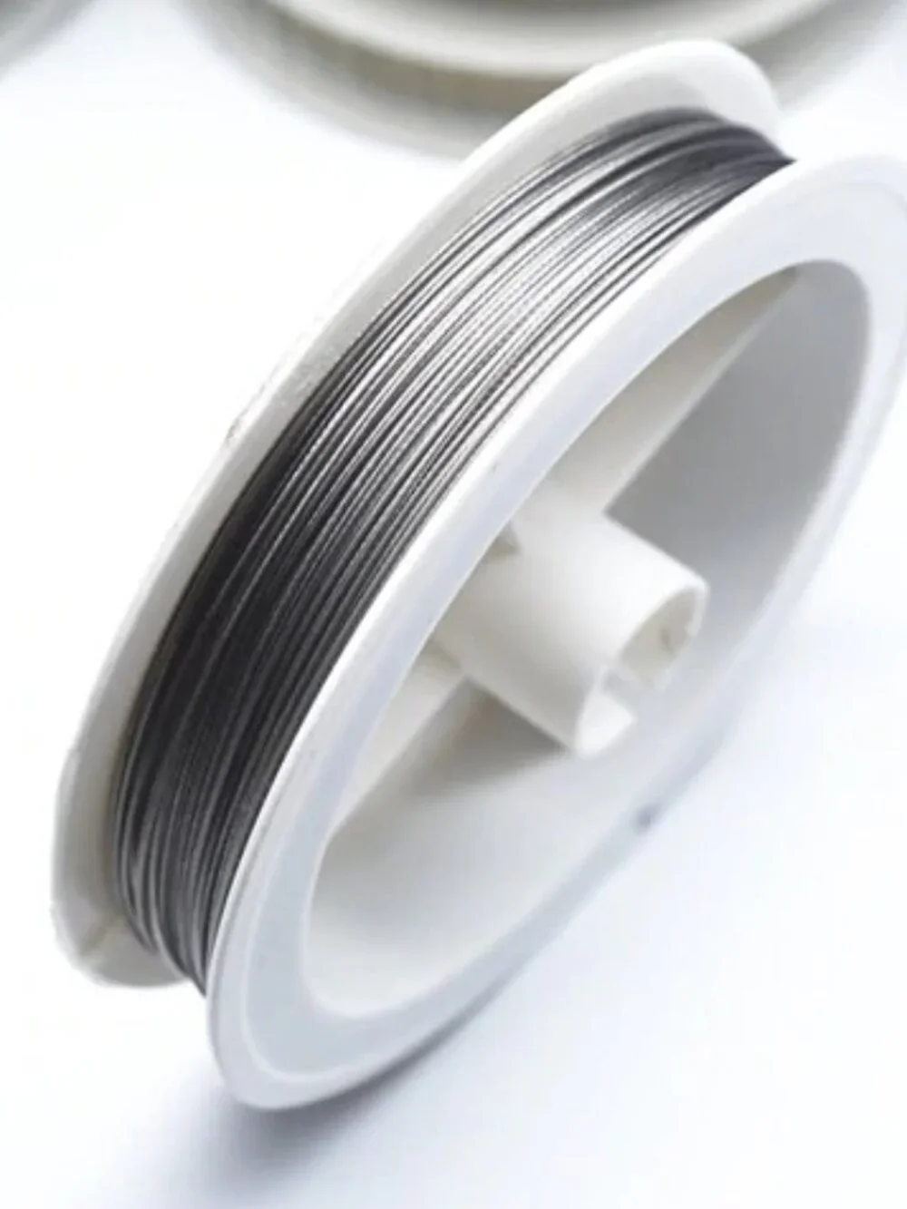 50M/Roll Silver Tone Beading Wire .45mm - 2 rolls